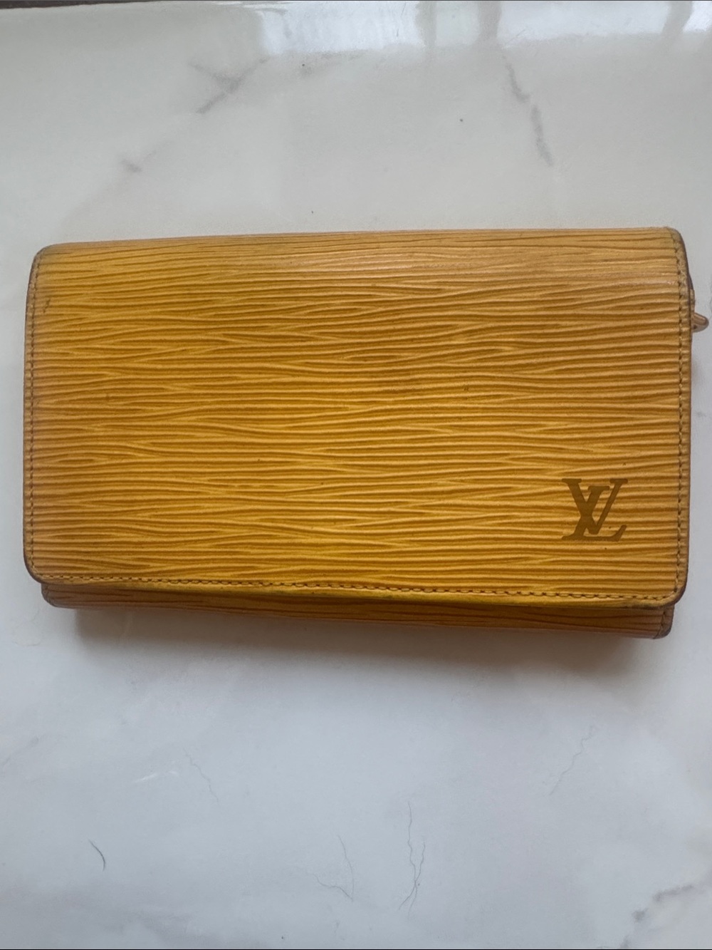 Louis Vuitton Mustard Epi Leather Long Wallet